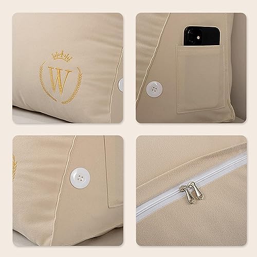 ZSPINJIA Triangle Reading Pillow with Back Support