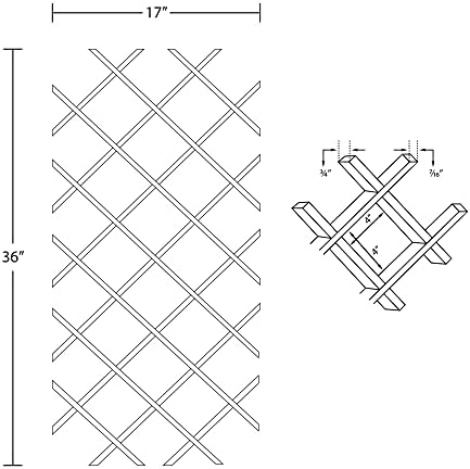 American Pro Dcor 14-Bottle Wine Rack Lattice Panel 1