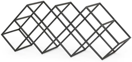 7-Bottle Modern Industrial Wine Rack with Diamond Slots