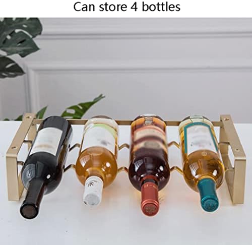 Habiba Wrought Iron Wine Rack with Groove Design