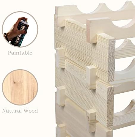 ZENY 72-Bottle Stackable Wood Wine Rack