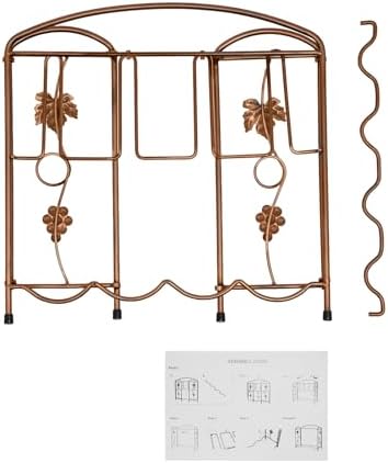 CURIEUYU 4-Bottle 8-Cup Tabletop Wine Rack Bronze