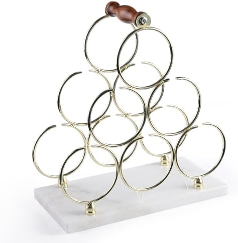 BCS Tabletop Wine Rack with Marble Base