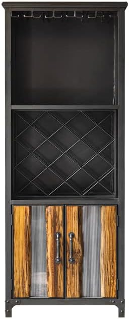Hhaoran-9863 Vintage Iron Wine Cabinet