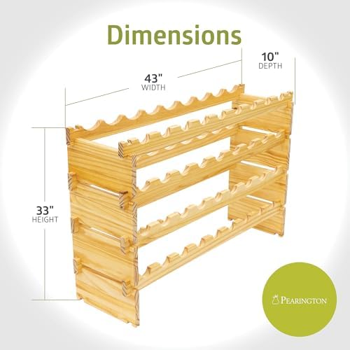 Pearington 36 Bottle Stackable Wine Rack with 4 Tiers