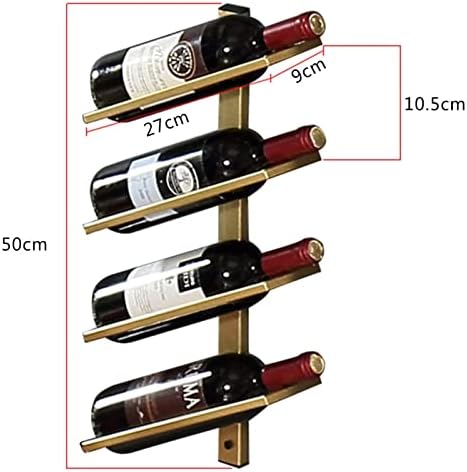 ALDEPO Wall-Mounted Wine Rack 4 Bottle Organizer