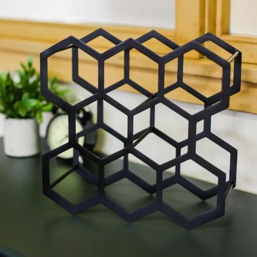 HANLX 8 Bottle Wrought Iron Wine Rack