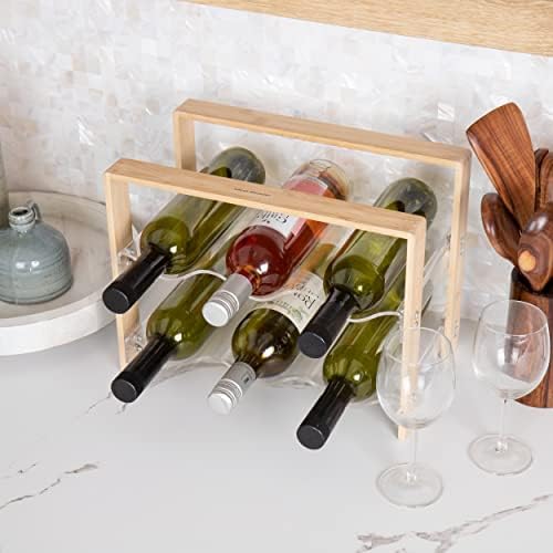 Mind Reader 6-Bottle Tabletop Wine Rack
