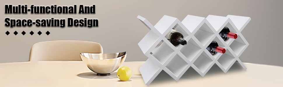10 Grid Wine Lattice Rack Wooden Holder Stand
