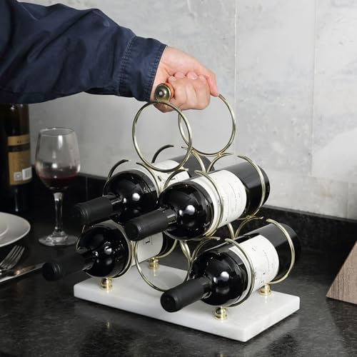 BCS Tabletop Wine Rack with Marble Base