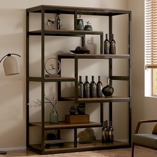 Yclty Freestanding Wine Rack with 6 Shelves Industrial Style