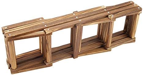 Foldable Wooden Wine Rack for 10 Bottles