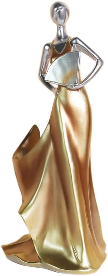 Artpaul Tabletop Wine Rack with Artistic Dancer Design Golden