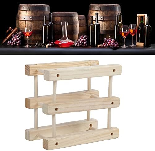 Asixxsix 6 Bottle Freestanding Wine Rack with 3 Tiers
