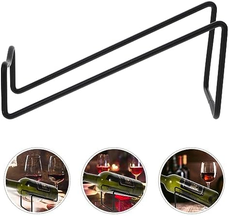 Homoyoyo 2pcs Metal Wine Rack for Kitchen and Home Use
