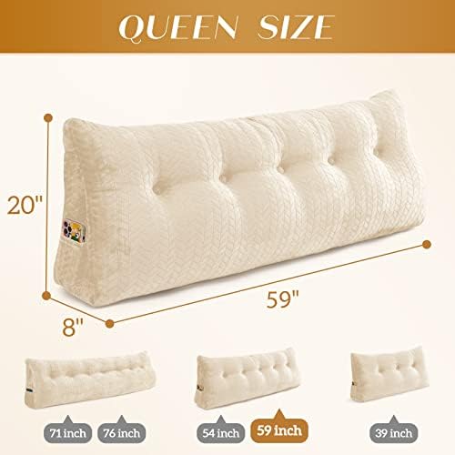 TerriTrophy Triangular Wedge Headboard Pillow