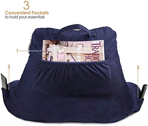 Nestl Reading Pillow with Lap Desk - Memory Foam Back Support