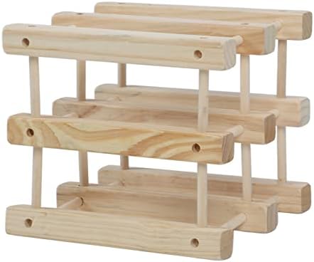 Asixxsix 6 Bottle Freestanding Wine Rack with 3 Tiers