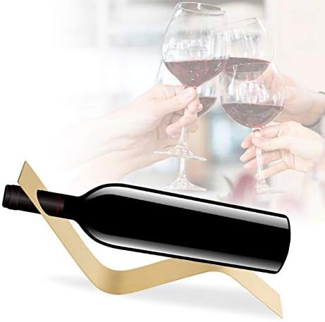 JOROBURO S-Shaped Wine Rack Gold 1
