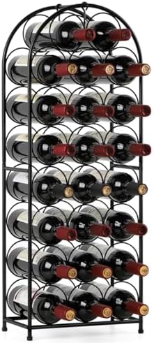 HEOMU 23-Bottle Freestanding Wine Rack Black