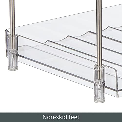 mDesign Free-Stand Stackable 2-Tier Beverage Rack