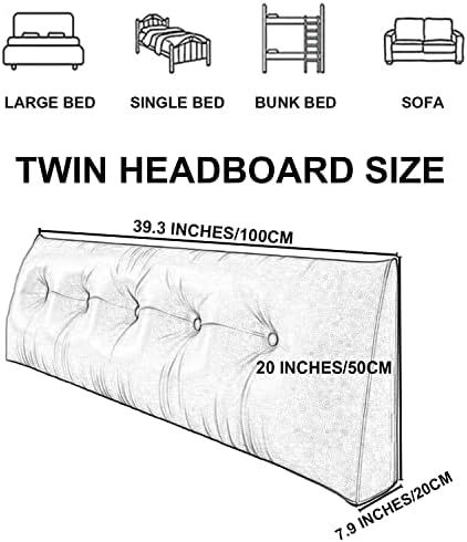ZZYK Triangular Headboard Pillow - Pink 39 Twin Size