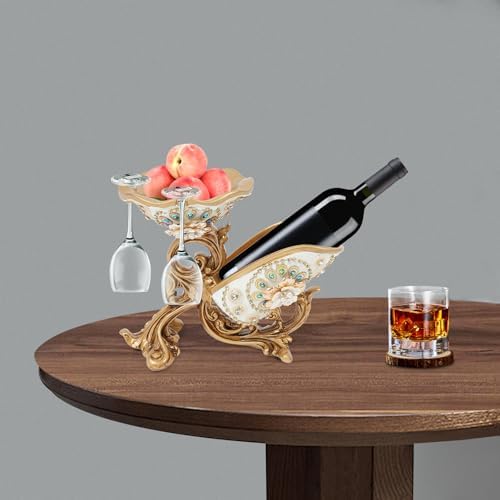 JAYGOVAN Tabletop Wine Rack Gold 866 High