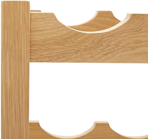 vidaXL Solid Oak Wood Wine Rack for 12 Bottles 1