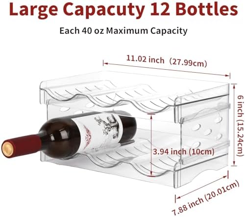 EZ COZY Stackable Wine Rack for 6 Bottles