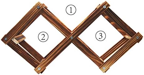 Foldable Wooden Wine Bottle Holder for 3 Bottles