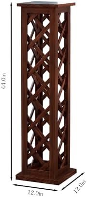 Freestanding Wine Rack in Checkered Design for 10 Bottles