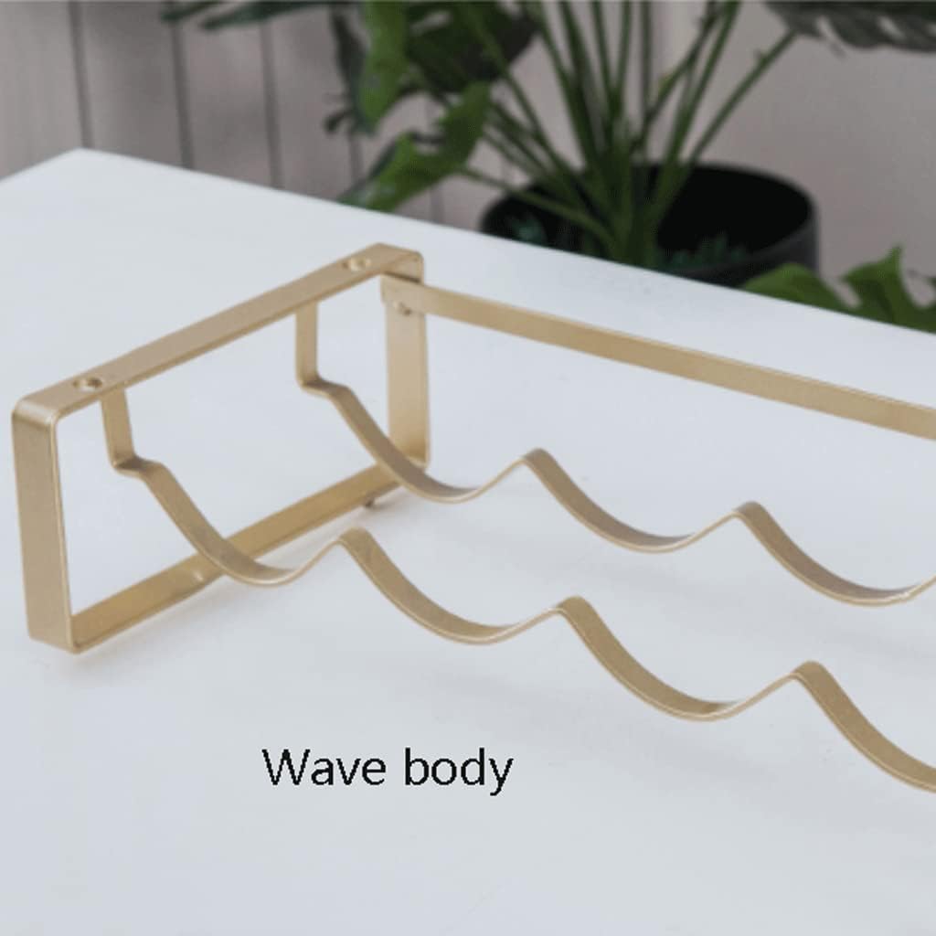 Habiba Wrought Iron Wine Rack with Groove Design