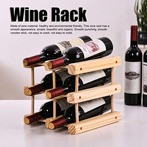 Asixxsix 6 Bottle Freestanding Wine Rack with 3 Tiers