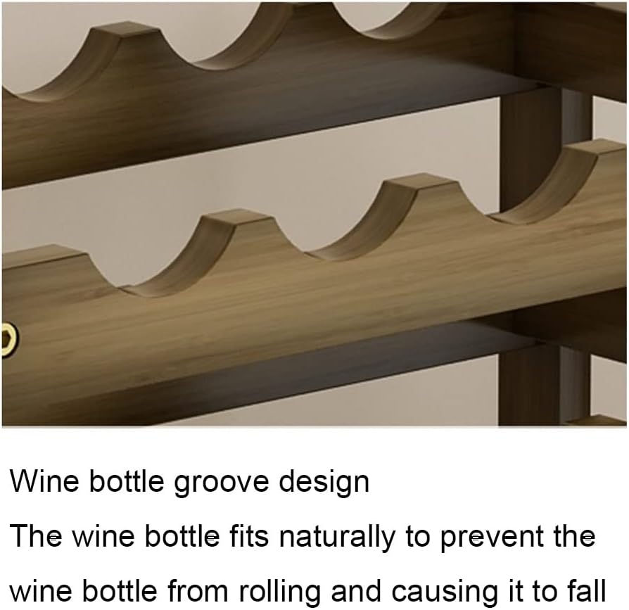 Modern Wooden Wine Rack Vertical Stackable Storage Stand
