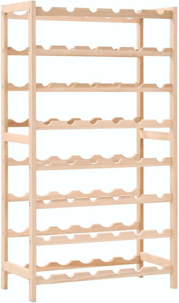 vidaXL Cedar Wood Wine Rack - 48 Bottles Freestanding Scandinavian Style