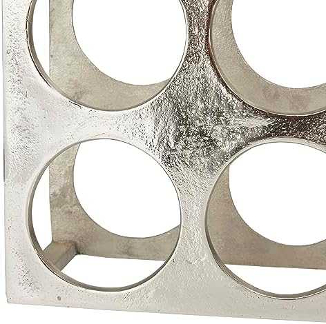 Deco 79 Novogratz 9 Bottle Wine Rack Silver 1