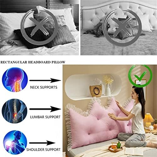 ZZYK Reading Pillow Large Backrest Bed Cushion Wedge Support Pink 47120cm Full