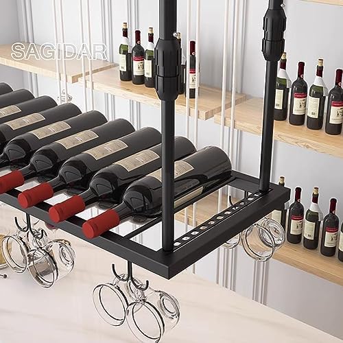 SDdPulse Metal Wine Rack Adjustable Hanging 150cmX30cm