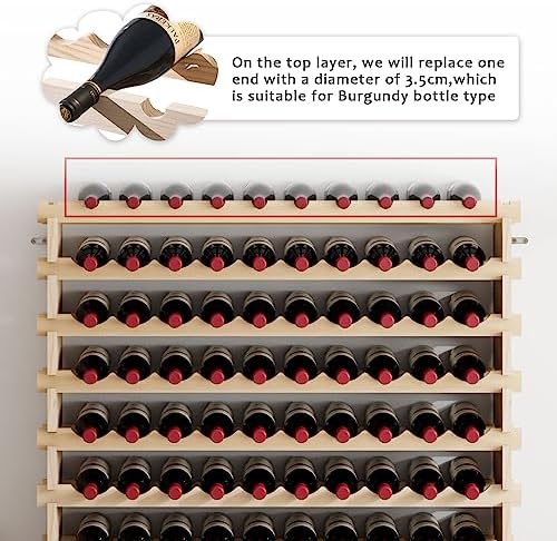 DlandHome 12 Tier Wine Rack 120 Bottle Holder