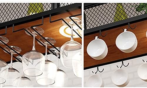 Suuim Wall-Mounted Wine Rack with Glass Holder and Lighting