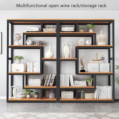 Yclty Freestanding Wine Rack with 6 Shelves Industrial Style