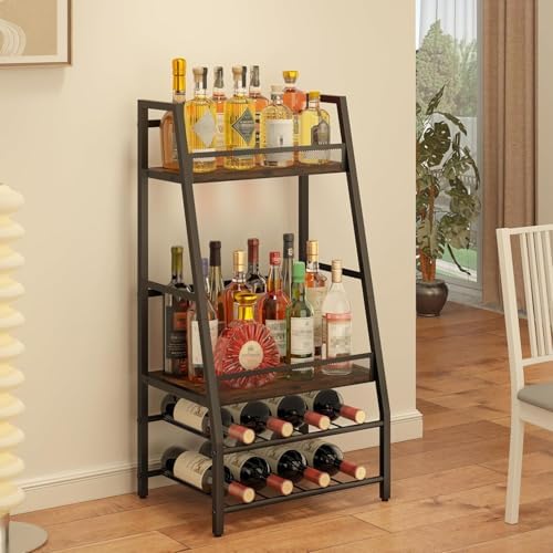 LOTEYIKE 4-Tier Freestanding Wine Rack Floor