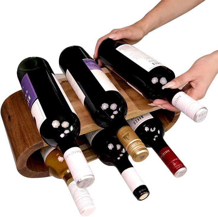 CRYSTA MTT Wooden Wine Rack for 6 Bottles