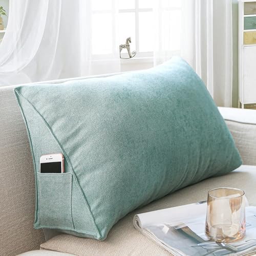 Yonwait Lake Blue Wedge Pillow for Headboard