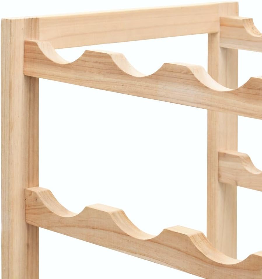 vidaXL Cedar Wood Wine Rack - 48 Bottles Freestanding Scandinavian Style