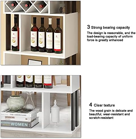 Freestanding 5-Tier Wood Wine Rack for Home Decor