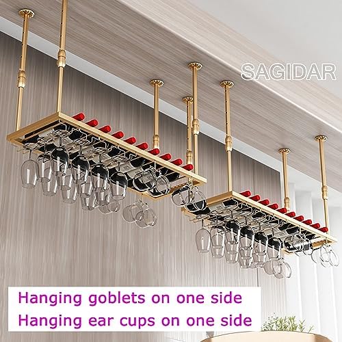 SDdPulse Metal Wine Rack Adjustable Hanging 150cmX30cm