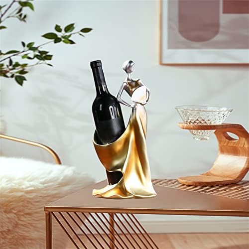 Artpaul Tabletop Wine Rack with Artistic Dancer Design Golden