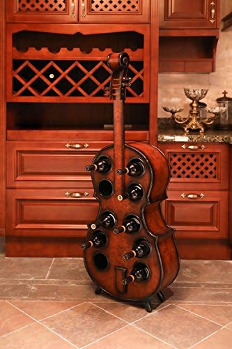 Vintiquewise 10 Bottle Cello Shaped Wine Rack 53 Inch Floor Violin