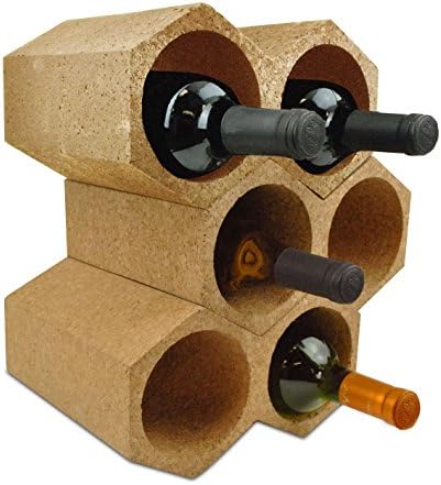 DII Portuguese Cork Wine Rack with 3 Bottle Capacity